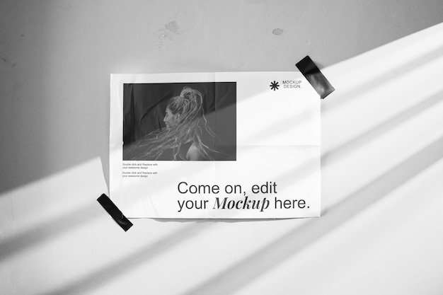 Postermodel met tape