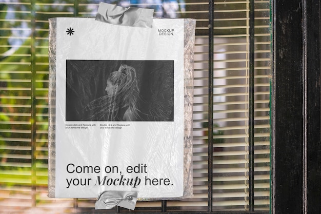 Postermodel met tape