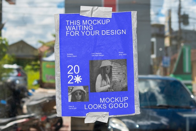 Postermodel met tape