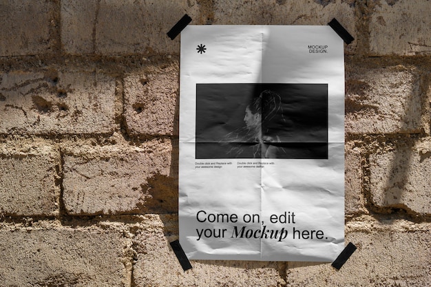 Postermodel met tape