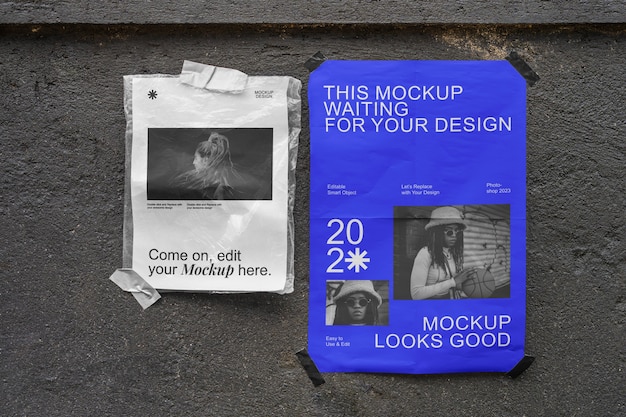 Postermodel met tape