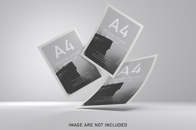 Posters mockup with soft color