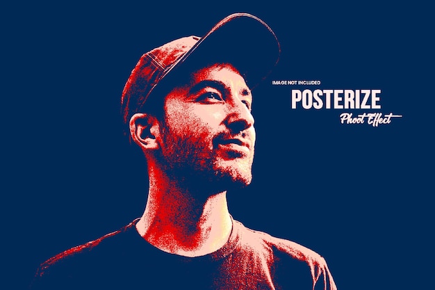 Posteryzuj szablon efektu fotograficznego