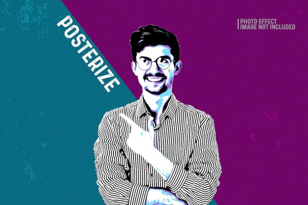 Posteryzuj szablon efektu retro zdjęć