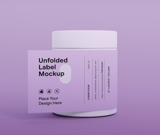 PSD pot met label mockup-ontwerp