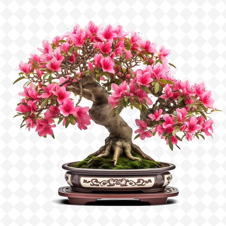 PSD a pot with pink flowers and a statue of a dog