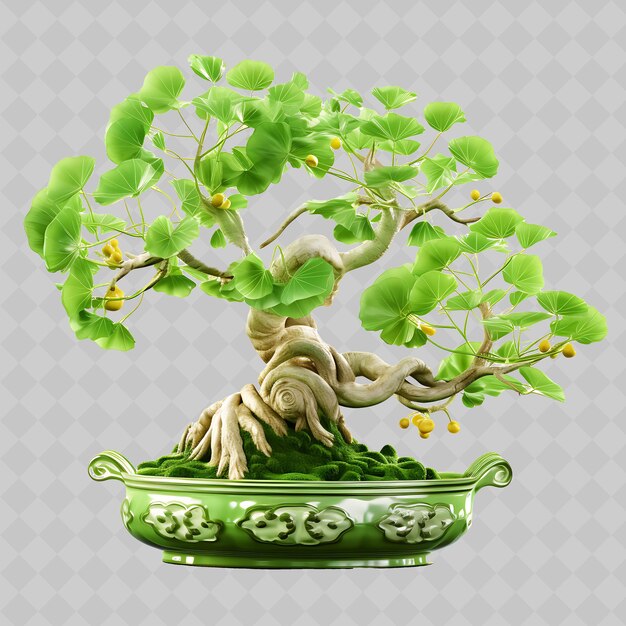 PSD una pentola con una donna su di essa che dice quot bonsai quot