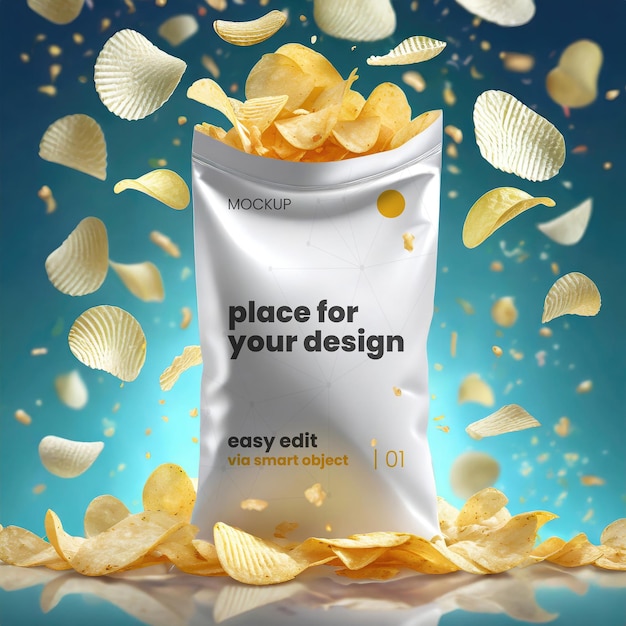 Potato chips packaging mockup 04