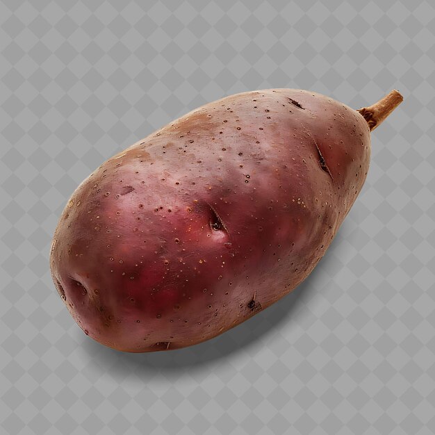 PSD a potato with a red skin and a black background with a speckled outline