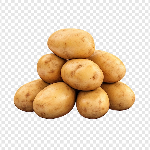 PSD potatoes cooked in clay isolated on transparent background