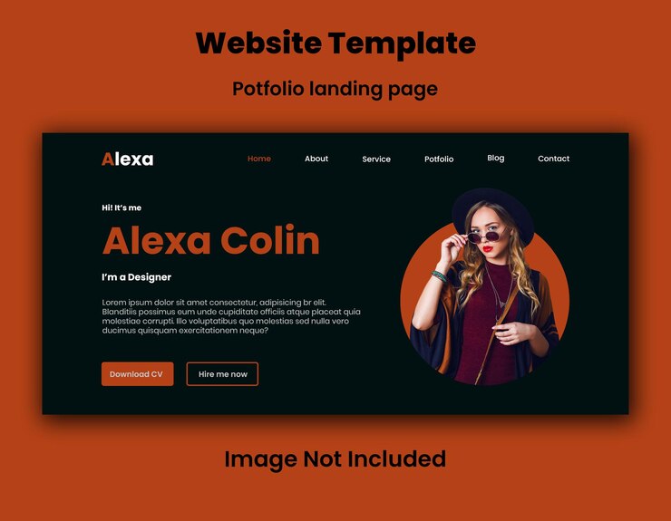 PSD potfolio landing page design psd