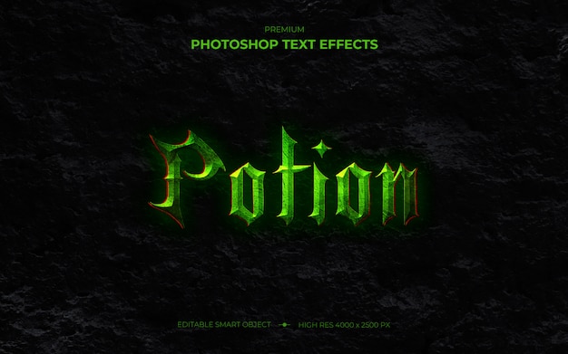 Potion Text Effect Mockup