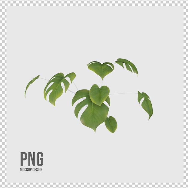 Potplant geïsoleerde decoratie in 3d-rendering