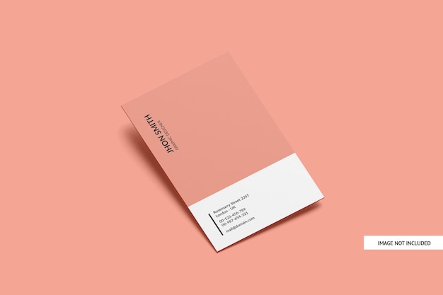 Potrait business card mockup isolated