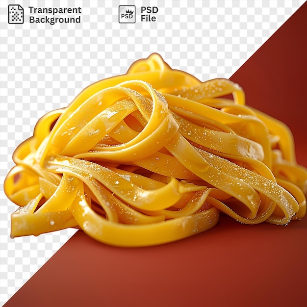 PSD potrait delicious pasta on a red background