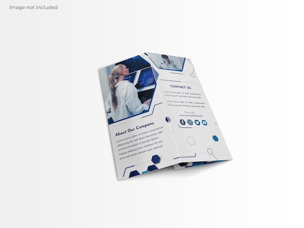 PSD potrójna makieta broszury