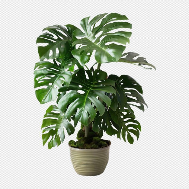 PSD potted monstera plant