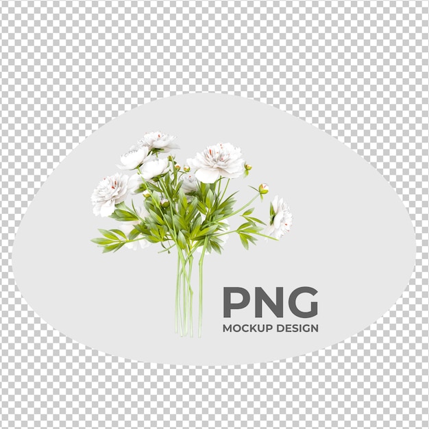 Potted plant isolated decoration in 3d rendering