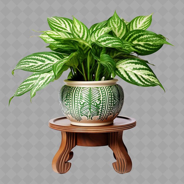 A potted plant with a plant on it