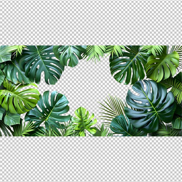 PSD potted tropical leaves decoration