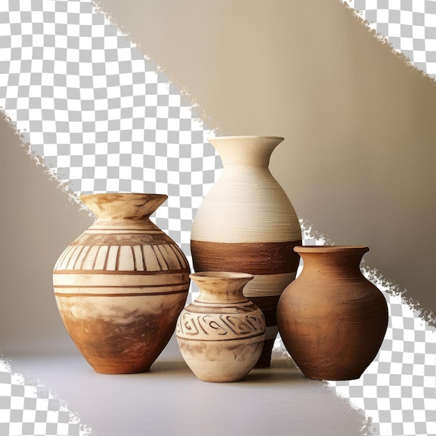 PSD potter creates white and brown clay vessels