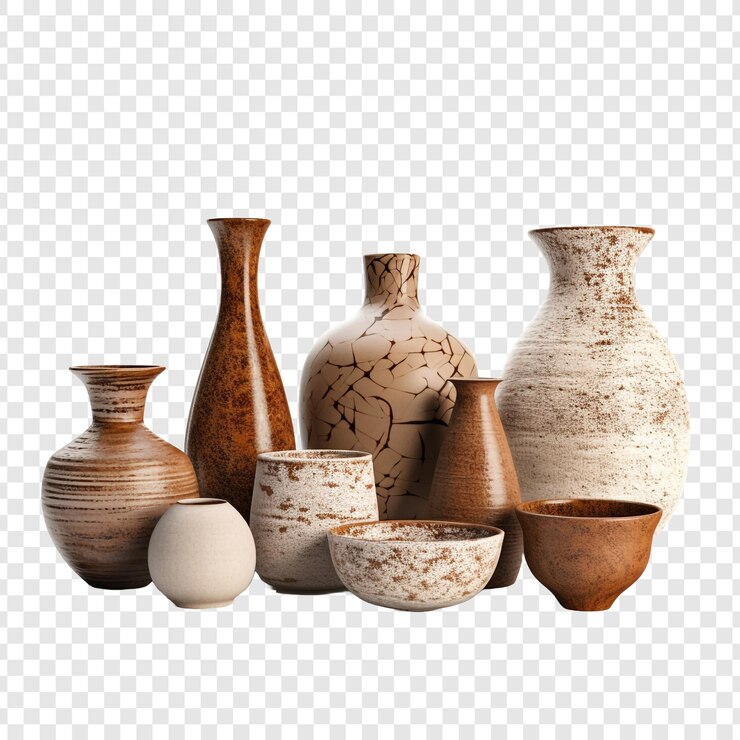 PSD pottery and ceramics craft isolated on transparent background