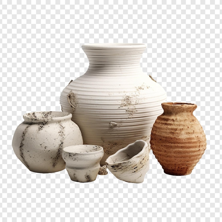 PSD pottery and ceramics craft isolated on transparent background