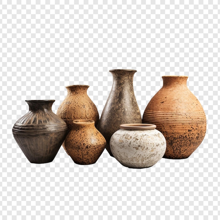 PSD pottery and ceramics craft isolated on transparent background