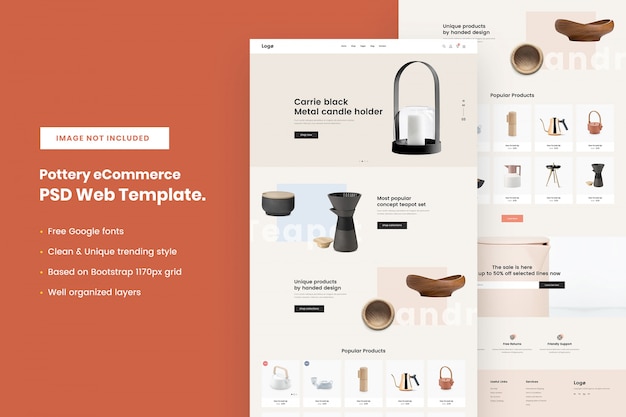 Pottery ecommerce web template