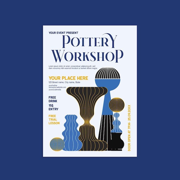 PSD pottery workshop flyer