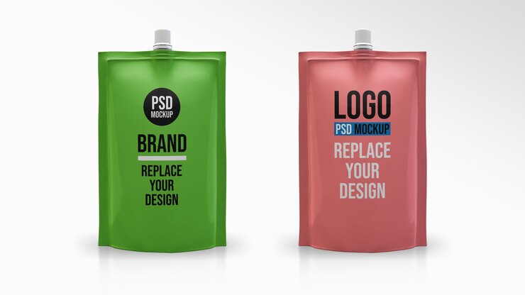 Pouch 3d rendering mockup design