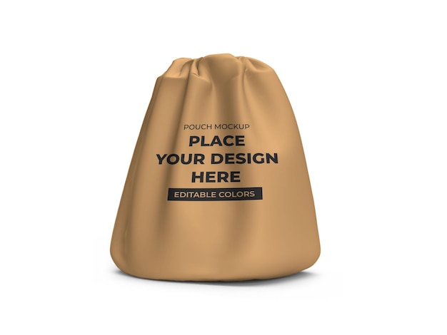 Pouch Bag Mockup Template Isolated PSD