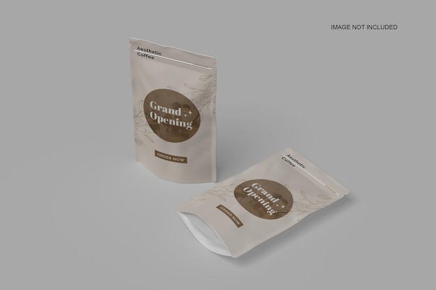 Pouch caffee mockups