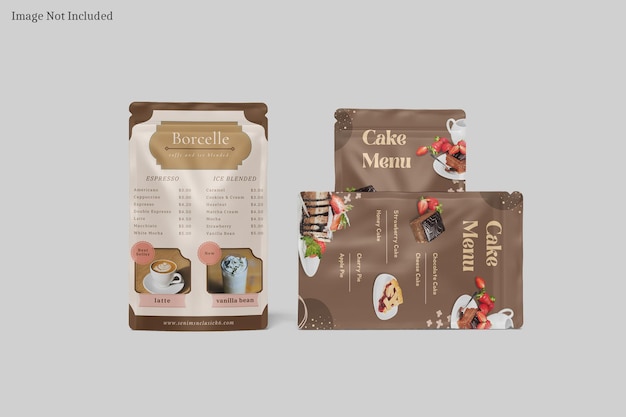 Pouch koffie mockup
