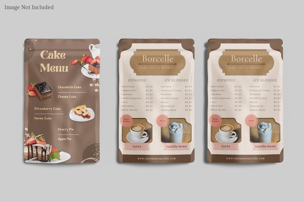 Pouch koffie mockup