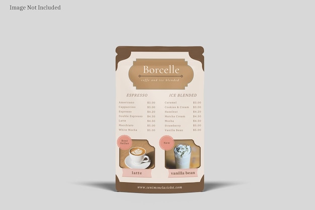 Pouch koffie mockup