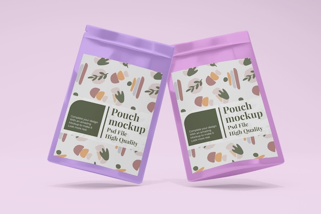 pouch packaging mockup