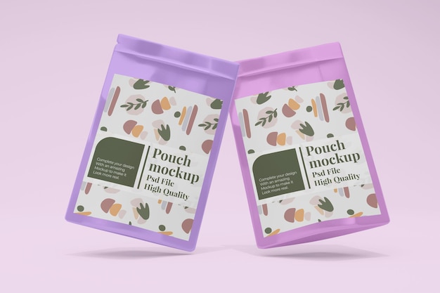 PSD pouch packaging mockup