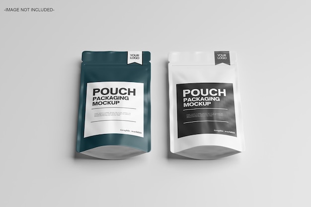 Pouch packaging mockup