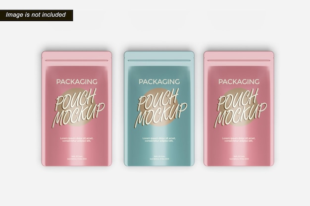 PSD pouch packaging mockup