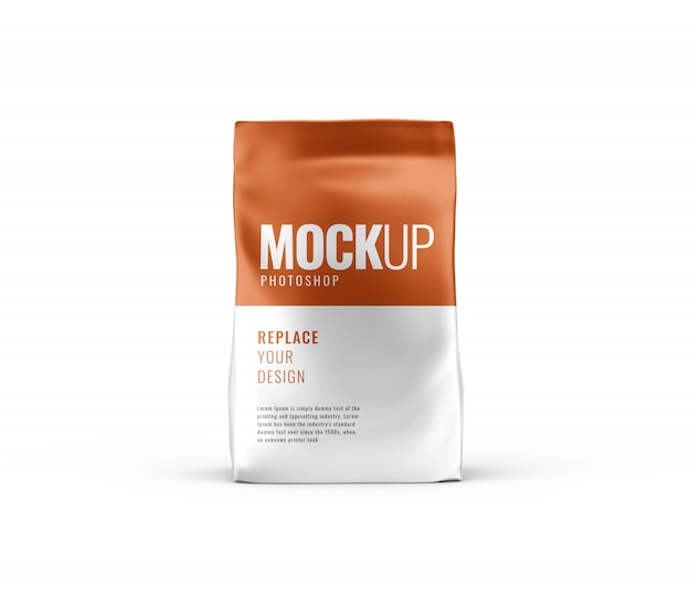 Pouch reclame mockup realistisch