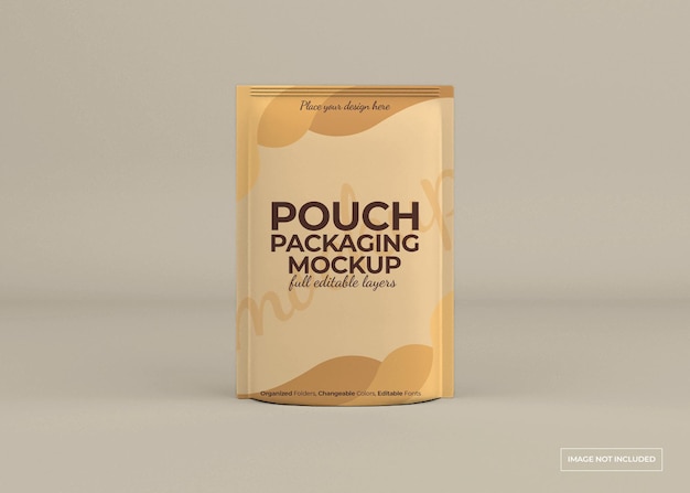 Pouch verpakking mockup ontwerp geïsoleerd