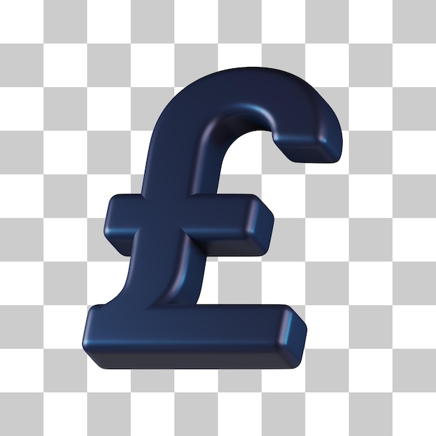 Pound currency 3d icon