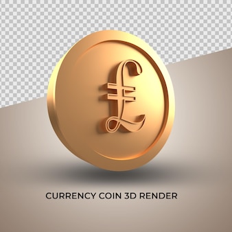 Sterlina simbolo di valuta oro 3d moneta inghilterra
