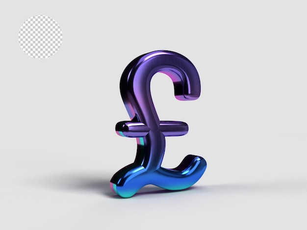 Poundsterling currency 3d rendering