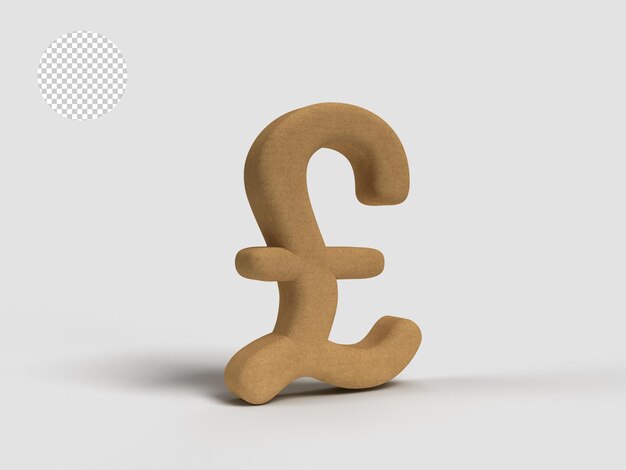 PSD poundsterling currency 3d rendering