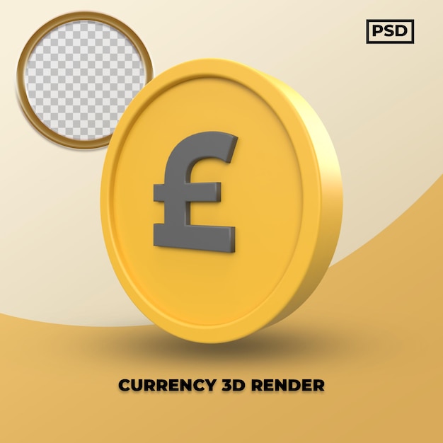 Poundsterling valuta 3d render