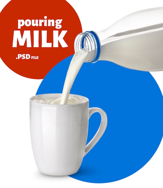 PSD pouring milk banner