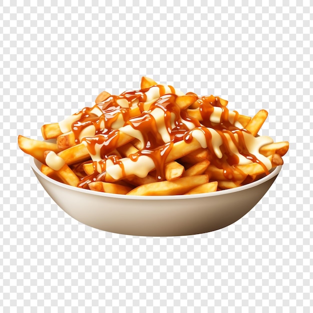 PSD poutine isolated on transparent background