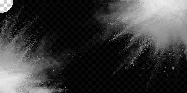 powder explosion on transparent background